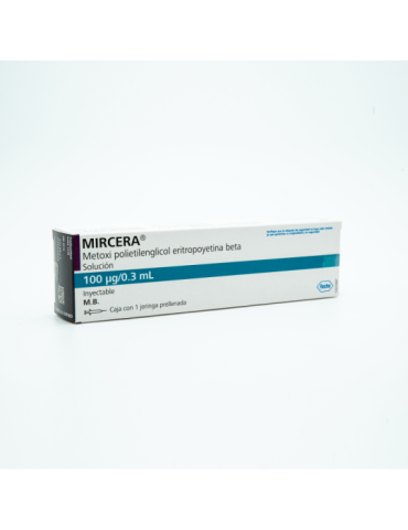 Mircera 100 De 100 mcg .3 Ampolleta(s) - Metoxi Polietilenglicol Eritropoyetina