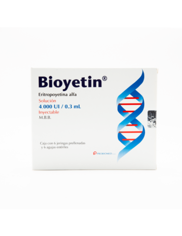 Bioyetin 4000 Ui 6 Jeringa Prellenada