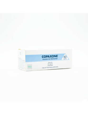 Copaxone De 40 mg Con 12 Jeringas Prellenadas- Acetato De Glatiramer