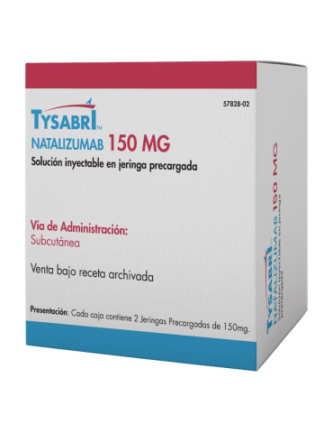 Tysabri Sc De 150 mL/mg Con 2 Jeringas Prellenadas Solución Inyectable - Natalizumab