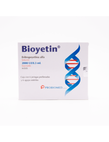 Bioyetin 2000 Ui 6 1 Ml Jeringa Pre - Eritropoyetina Humana Recombinan