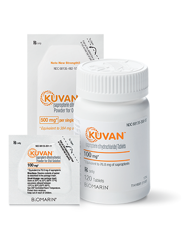 Kuvan de 100 mg Con 120 Tabletas - Sapropterina