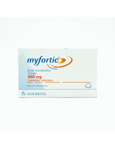 Myfortic De 360 mg Con 120 Tabletas - Micofenolato Sódico