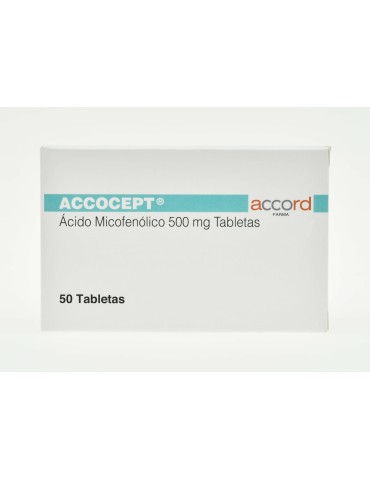 Accocept De 500 Mg Caja con 50 Tab - Ácido Micofenólico