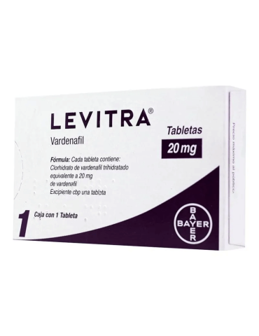 Levitra De 20 mg Con 1 Tabletas - Vardenafil Trihidratado