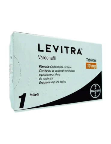 Levitra De 10 mg Con 1 Tabletas - Vardenafil Trihidratado
