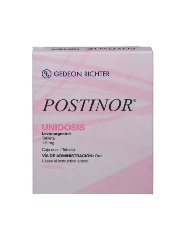 Postinor 2 De 1.5 mg Con 1 Tabletas - Levonorgestrel