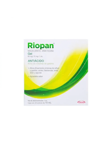 Riopan Gel Con 20 Sobres - Dimeticona / Magaldrato Antiácido