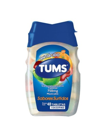 Tums Extra De 750 mg Con 48 Tabletas - Carbonato de calcio