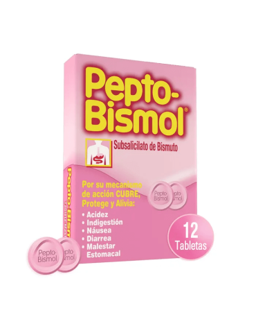 Pepto Bismol Tab Masticables - Bismuto Subsalicilato