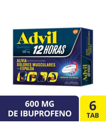 Advil 12horas 6 Cápsulas - Ibuprofeno