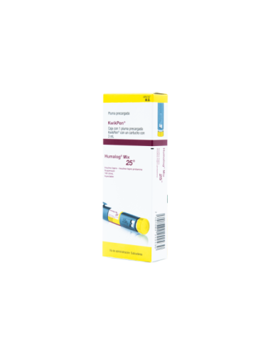 Humalog Mix 25 Kwikpen 100ui 3 Ml 1 Jeringa Pre-Cargada - Insulina Lispro