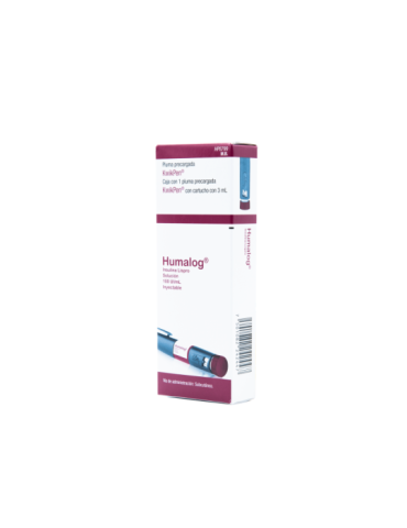 Humalog Kwikpen De 100 UI Con 1 Frasco Ámpula - Insulina Lispro