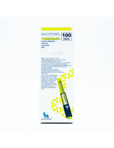 Tresiba Flextouch 100 U/Ml Caja Con 1 Pluma Inyector Con 3ml - Insulina Degludec