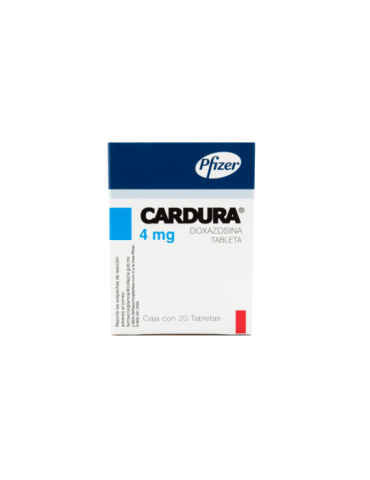 Cardura De 4 mg Con 20 Tabletas - Doxazosina