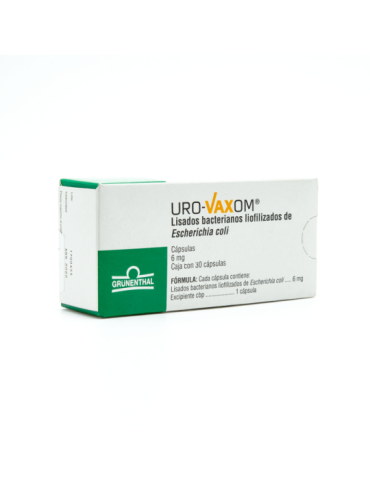 Uro Vaxom De 6 mg Con 30 Cápsulas - Escherichia coli Extracto Liofilizado