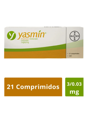 Yasmin Caja con 21 Comprimidos Orales - Drospirenona - Etinilestradiol