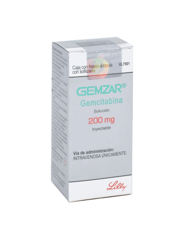 Gemzar De 200 mg Con 1 Frasco Ámpula - Gemcitabina Clorhidrato