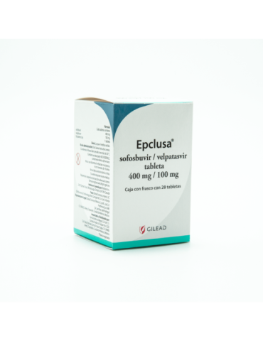Epclusa Frasco De 400 mg / 100 mg Con 28 Tabletas - Sofosbuvir / Velpatasvir