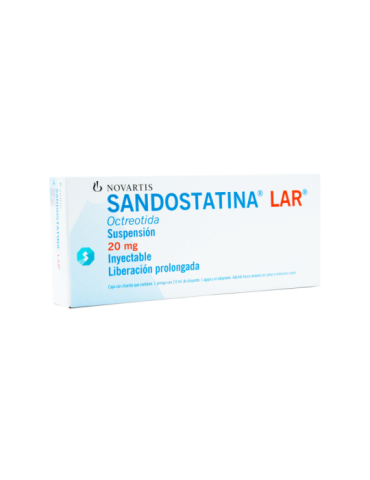 Sandostatina Lar De 20 mg Con 1 Frasco Ámpula - Octreotida